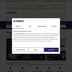 Скриншот главной страницы сайта actronics.co.uk