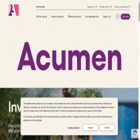 Скриншот главной страницы сайта acumen.org
