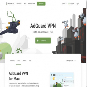 Скриншот главной страницы сайта adguard-vpn.cc