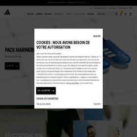 Скриншот главной страницы сайта adidas.fr