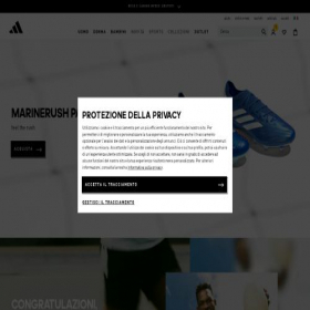 Скриншот главной страницы сайта adidas.it