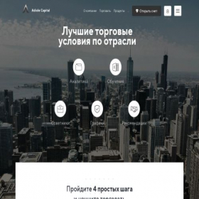 Скриншот главной страницы сайта adiole.capital