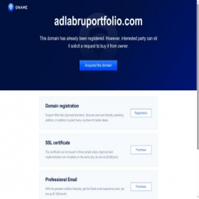 Скриншот главной страницы сайта adlabruportfolio.com