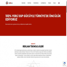 Скриншот главной страницы сайта admatic.com.tr