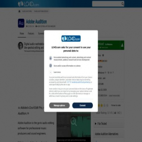 Скриншот главной страницы сайта adobe-audition.en.lo4d.com