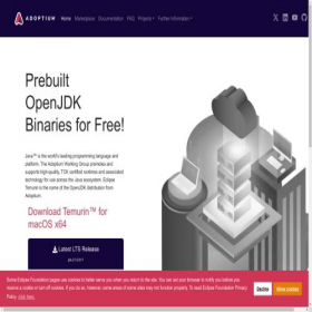 Скриншот главной страницы сайта adoptium.net