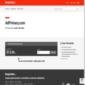 Скриншот главной страницы сайта adprimary.com