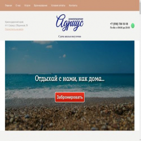 Скриншот главной страницы сайта adrius.ru