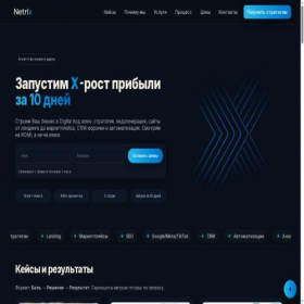 Скриншот главной страницы сайта ads.netrix.kz