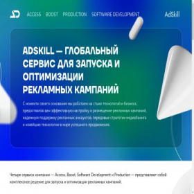 Скриншот главной страницы сайта adskill.ru