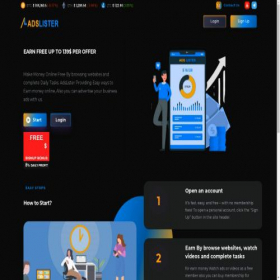 Скриншот главной страницы сайта adslister.com