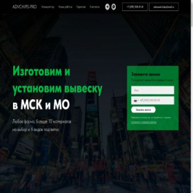 Скриншот главной страницы сайта advchips-pro.ru