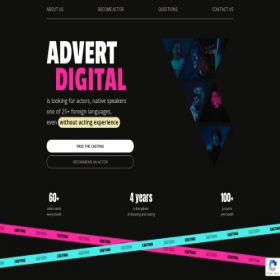 Скриншот главной страницы сайта advert-digital.com