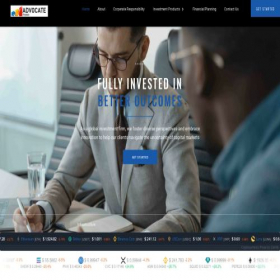 Скриншот главной страницы сайта advocatefinance.info