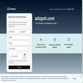 Скриншот главной страницы сайта adzpot.com