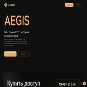 Скриншот главной страницы сайта aegisvpn.me