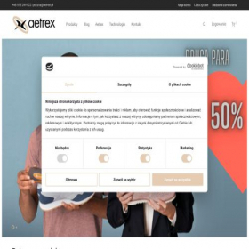 Скриншот главной страницы сайта aetrex.pl