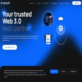 Скриншот главной страницы сайта aetsoft.net
