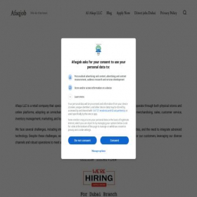 Скриншот главной страницы сайта afaqjob.com