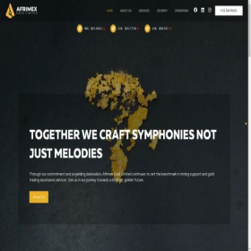 Скриншот главной страницы сайта afrimexgold.com