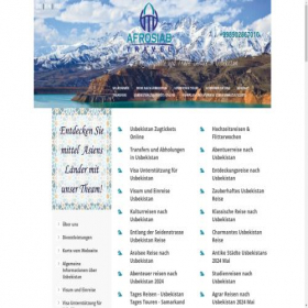 Скриншот главной страницы сайта afrosiabtravel.uz