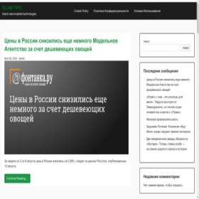 Скриншот главной страницы сайта aganizationer.com