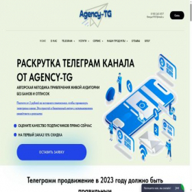 Скриншот главной страницы сайта agency-tg.ru