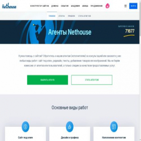 Скриншот главной страницы сайта agent.nethouse.ru