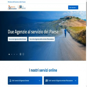 Скриншот главной страницы сайта agenziaentrate.gov.it