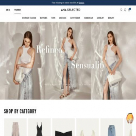 Скриншот главной страницы сайта ahaselected.com