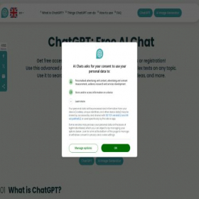 Скриншот главной страницы сайта ai-chats.org