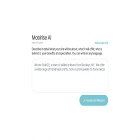 Скриншот главной страницы сайта ai.mobirise.com