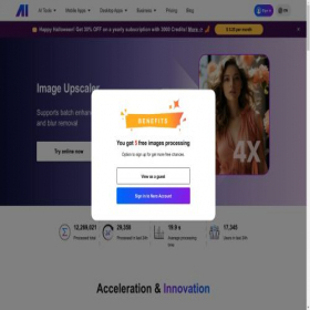 Скриншот главной страницы сайта ai.nero.com