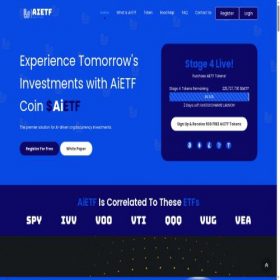 Скриншот главной страницы сайта aietftoken.com