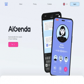 Скриншот главной страницы сайта aigenda.tech