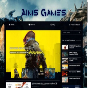 Скриншот главной страницы сайта aimsgames.net