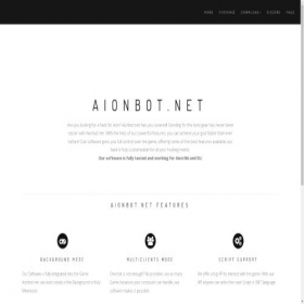 Скриншот главной страницы сайта aionbot.net