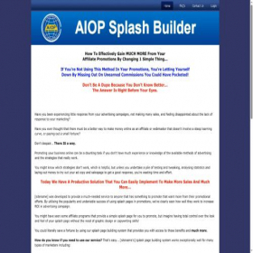 Скриншот главной страницы сайта aiopsplashbuilder.com