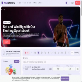 Скриншот главной страницы сайта aiotsports.com