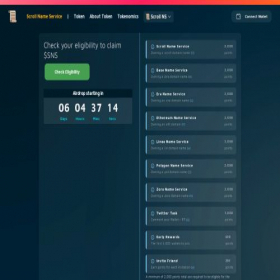 Скриншот главной страницы сайта airdrop.scroll.name