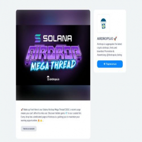 Скриншот главной страницы сайта airdrops-io.clients.site