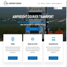 Скриншот главной страницы сайта airfrightdeliveries.com