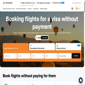Скриншот главной страницы сайта airsurfer.co