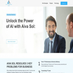 Скриншот главной страницы сайта aivasol.com
