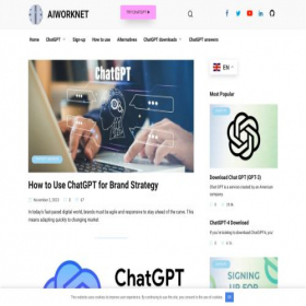 Скриншот главной страницы сайта aiworknet.com