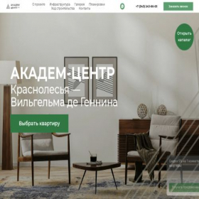 Скриншот главной страницы сайта akadem-center.ru