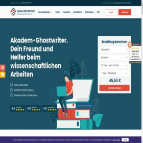 Скриншот главной страницы сайта akadem-ghostwriter.de