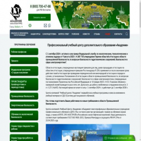 Скриншот главной страницы сайта akademik-pro.ru