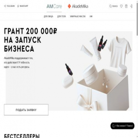 Скриншот главной страницы сайта akademikabrand.ru