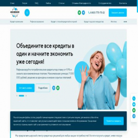 Скриншот главной страницы сайта akbfin.ru